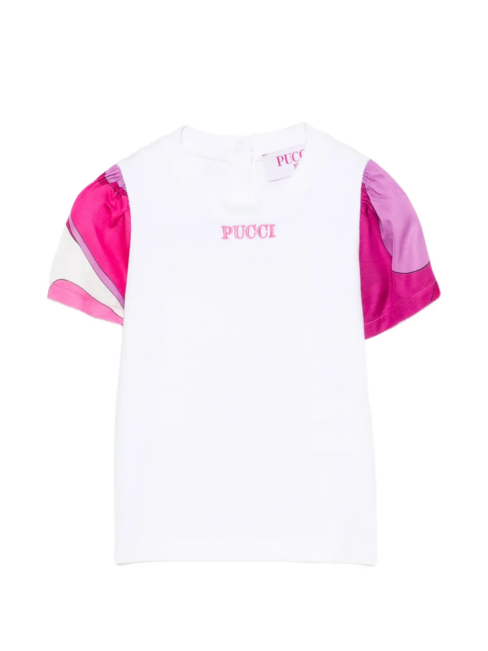 PUCCI Junior logo-embroidery T-shirt - Bianco