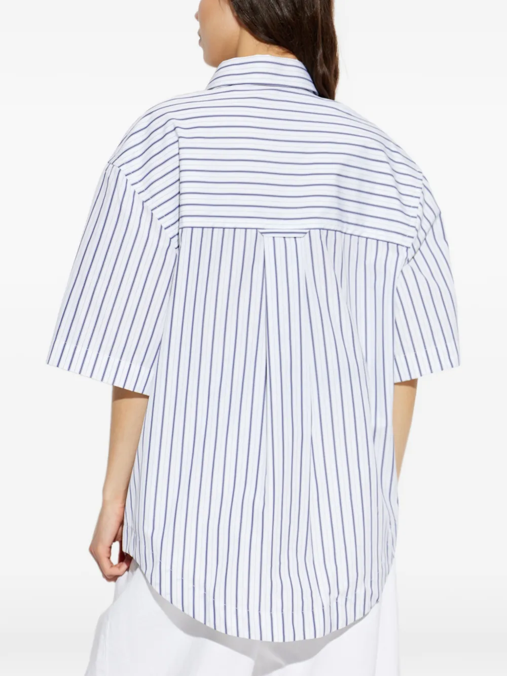 AMI Paris Ami de Coeur gestreept shirt Wit