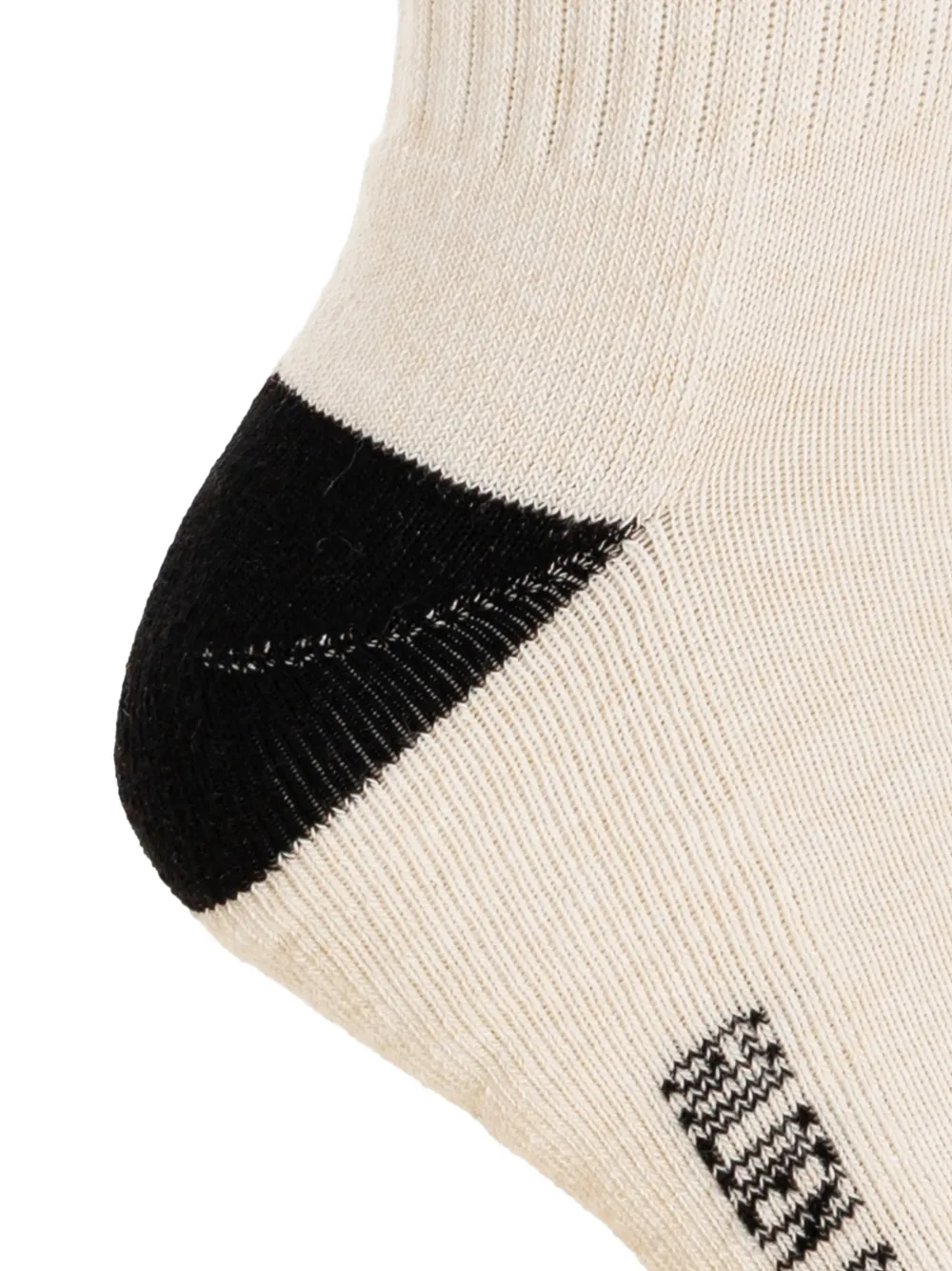 Golden Goose Enkelsokken met intarsia logo Beige
