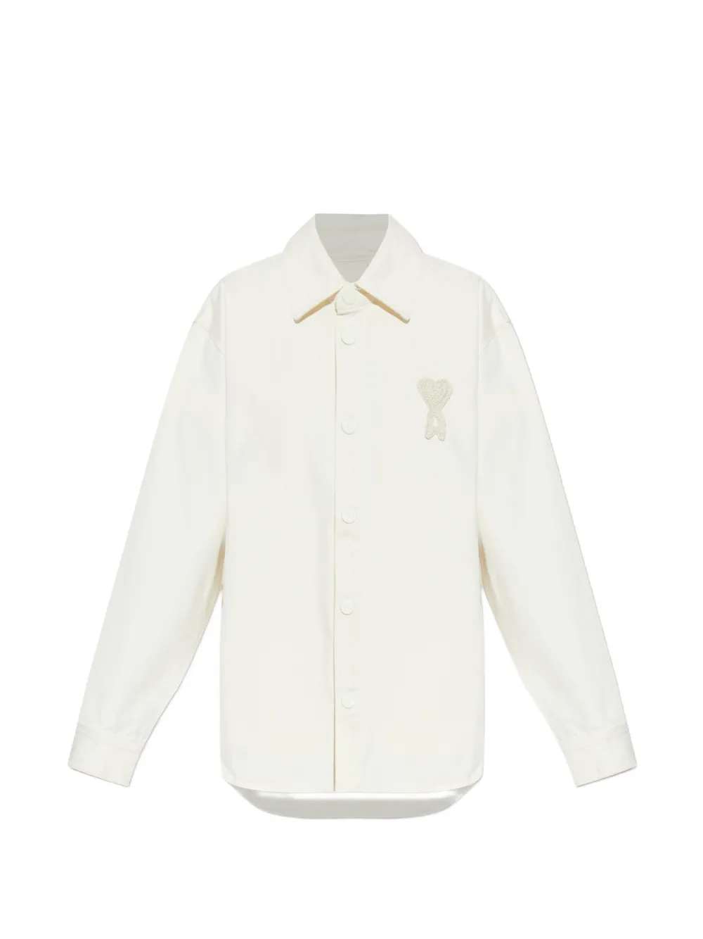 AMI Paris Camicia denim Ami de Coeur con applicazione logo - Toni neutri