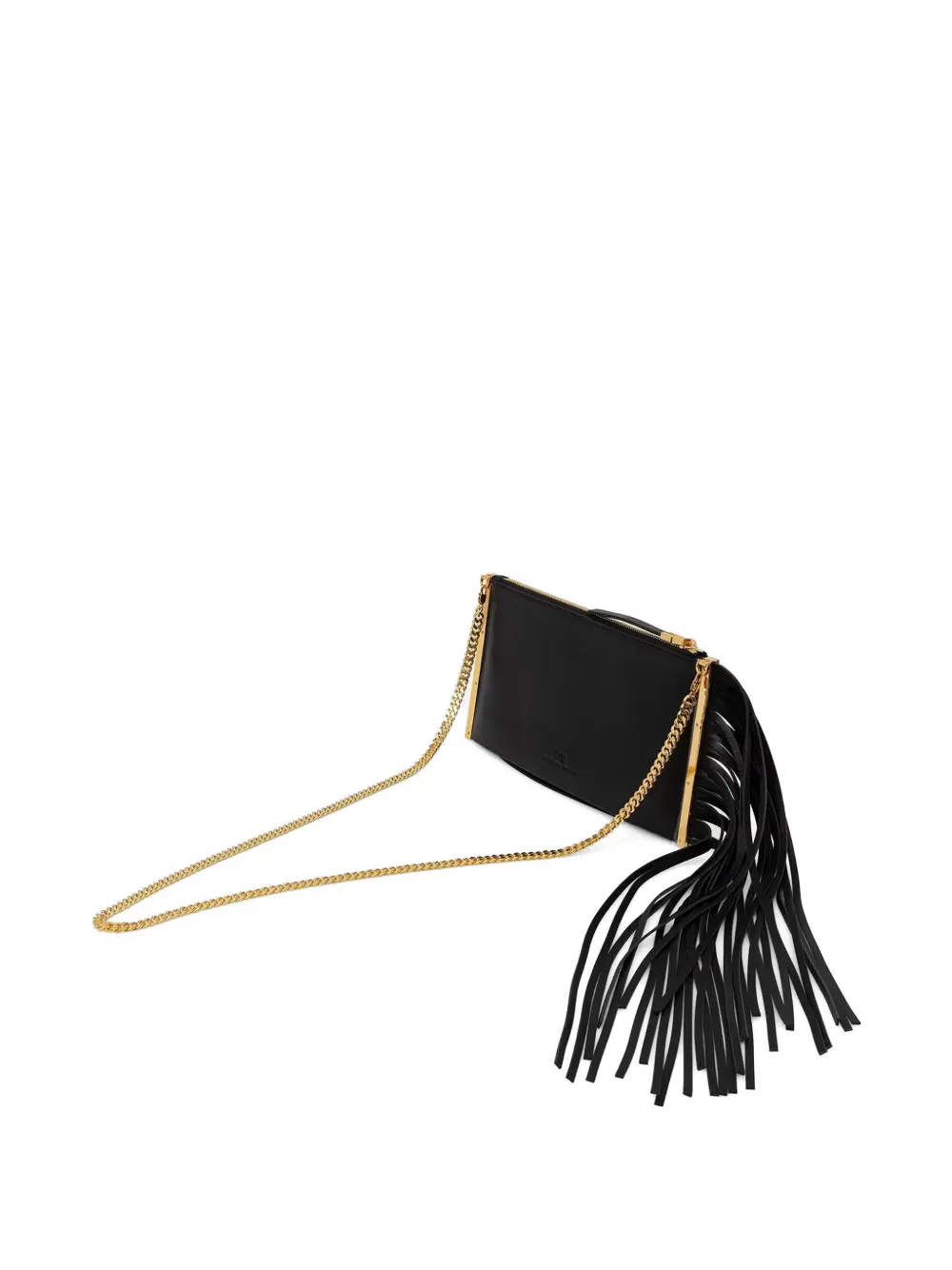 Elisabetta Franchi Schoudertas met franje detail Zwart