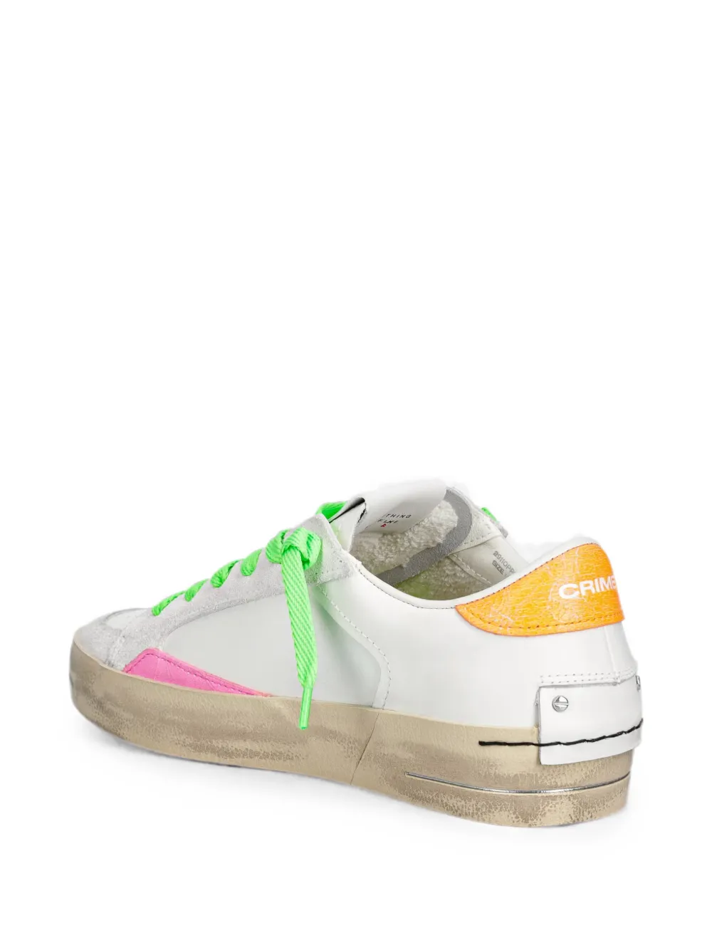 Crime London SK8 Deluxe leather sneakers Wit