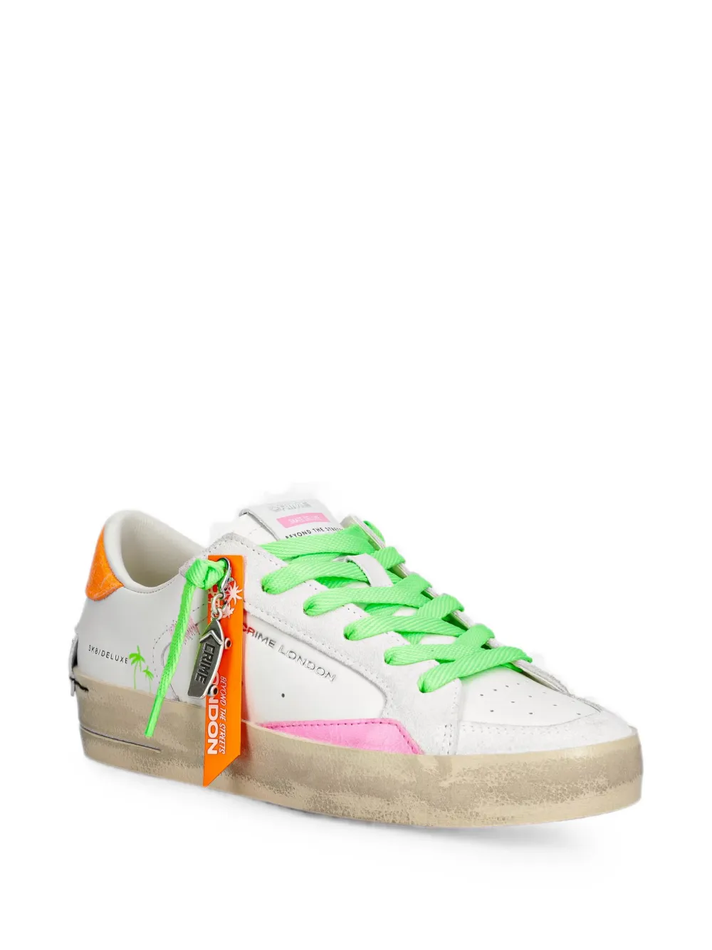 Crime London SK8 Deluxe leather sneakers Wit