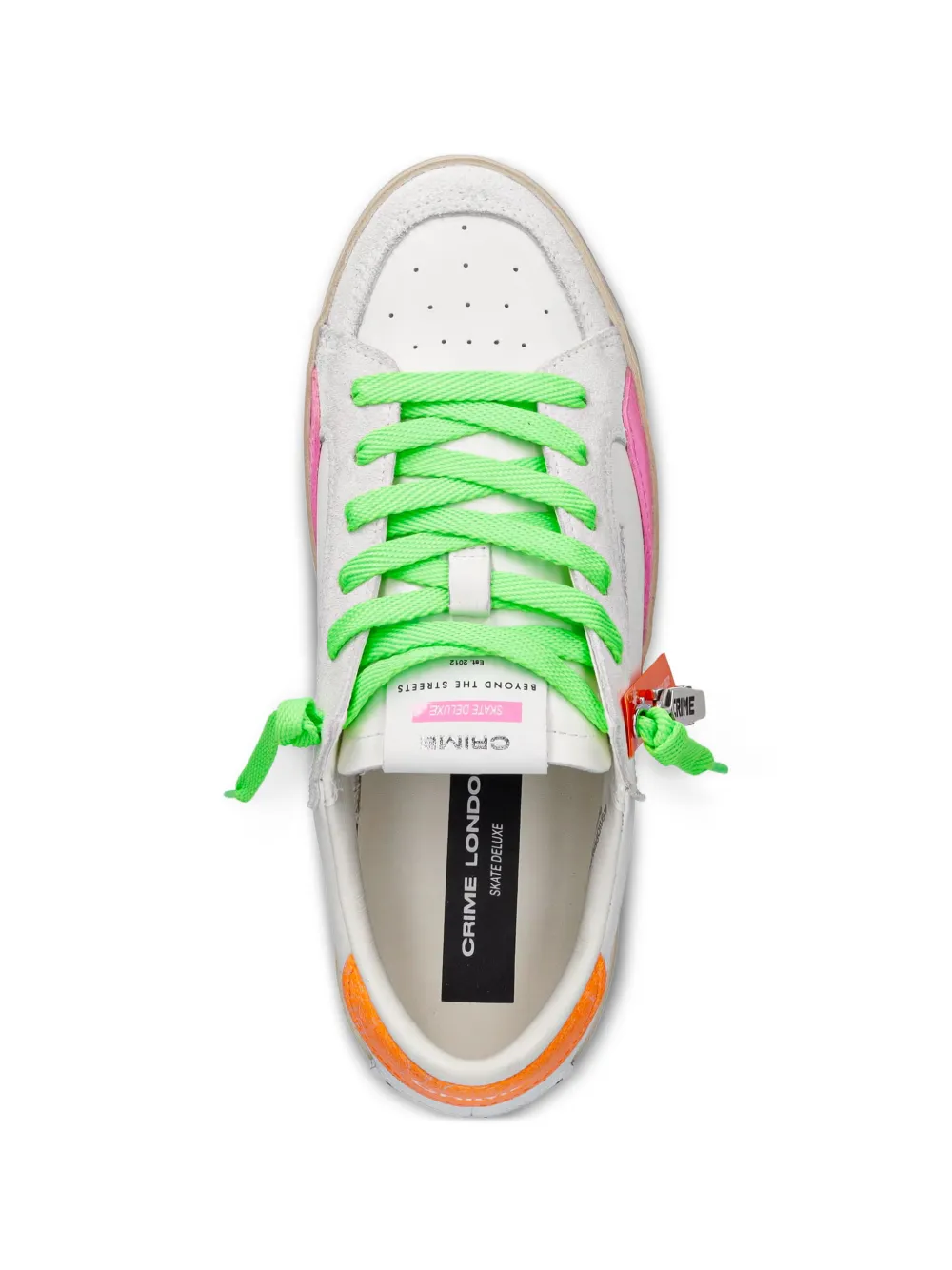 Crime London SK8 Deluxe leather sneakers Wit