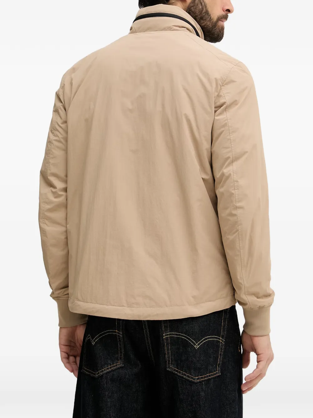 Blauer Dalton gewatteerd jack met logo-patch Beige
