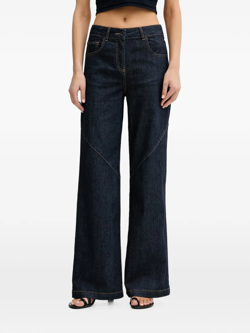 Blugirl seam-detail wide-leg jeans