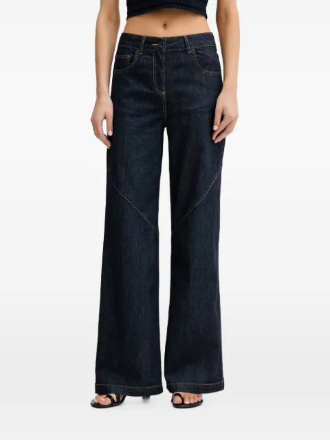 Blugirl seam-detail wide-leg jeans