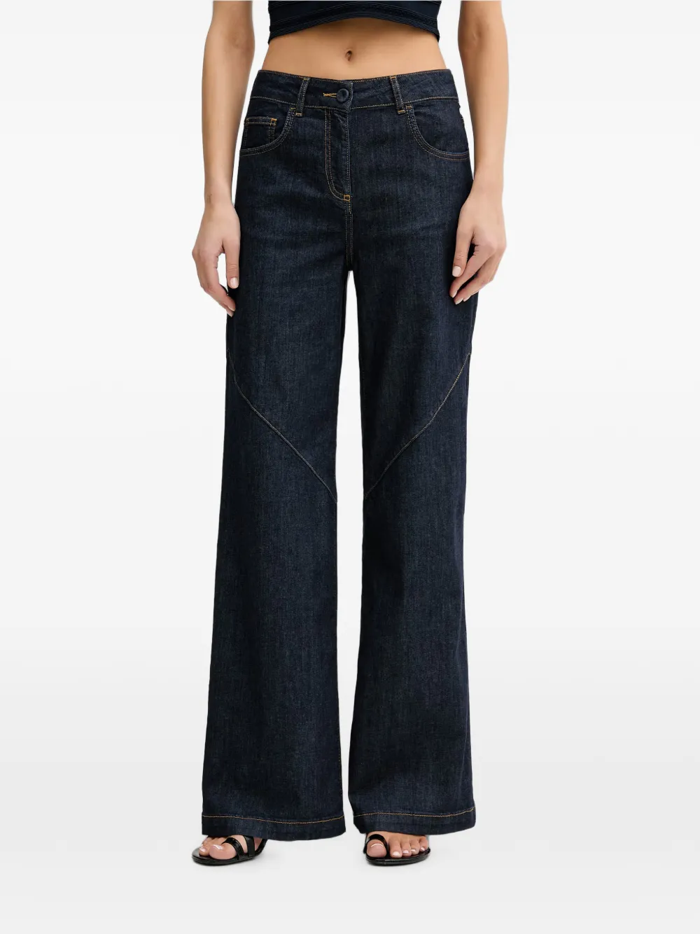 Blugirl seam-detail wide-leg jeans