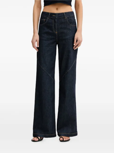 Blugirl seam-detail wide-leg jeans