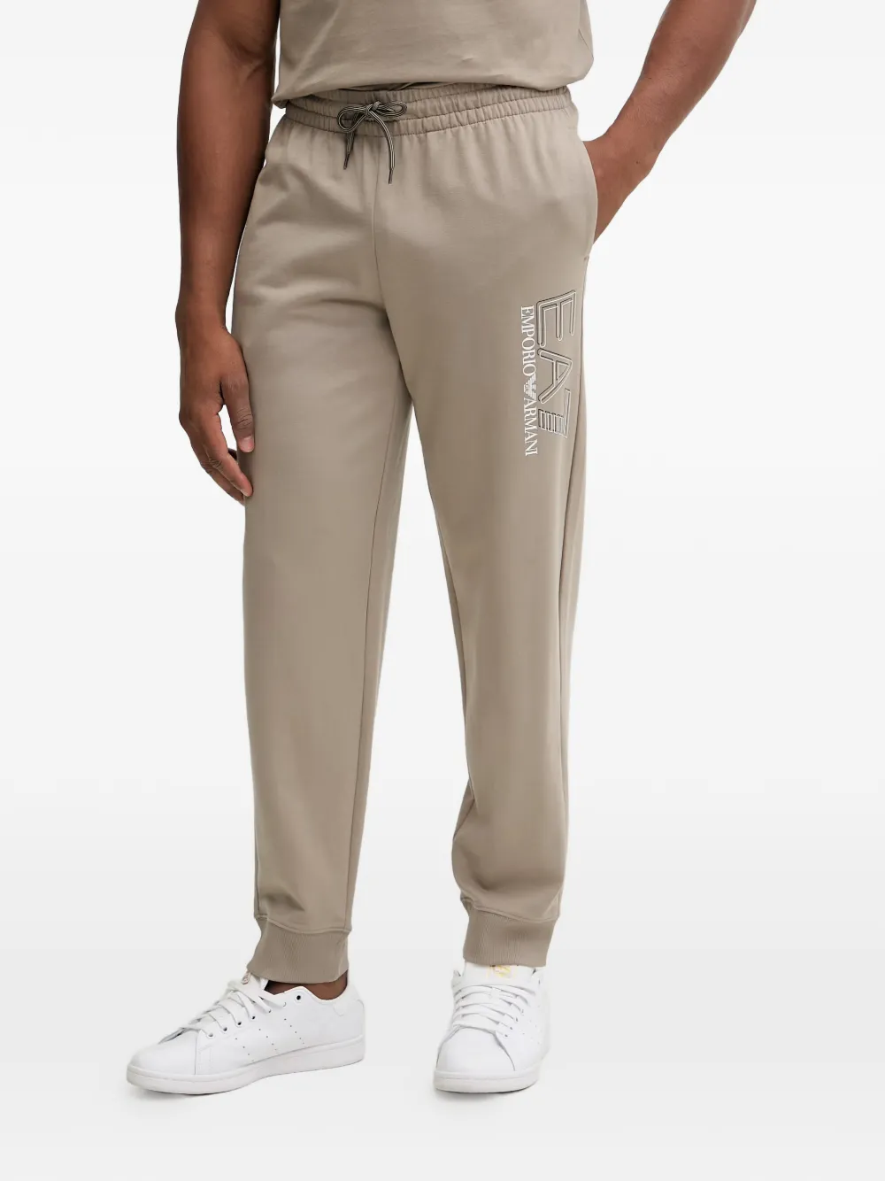 Ea7 Emporio Armani logo-print drawstring track pants - Nude