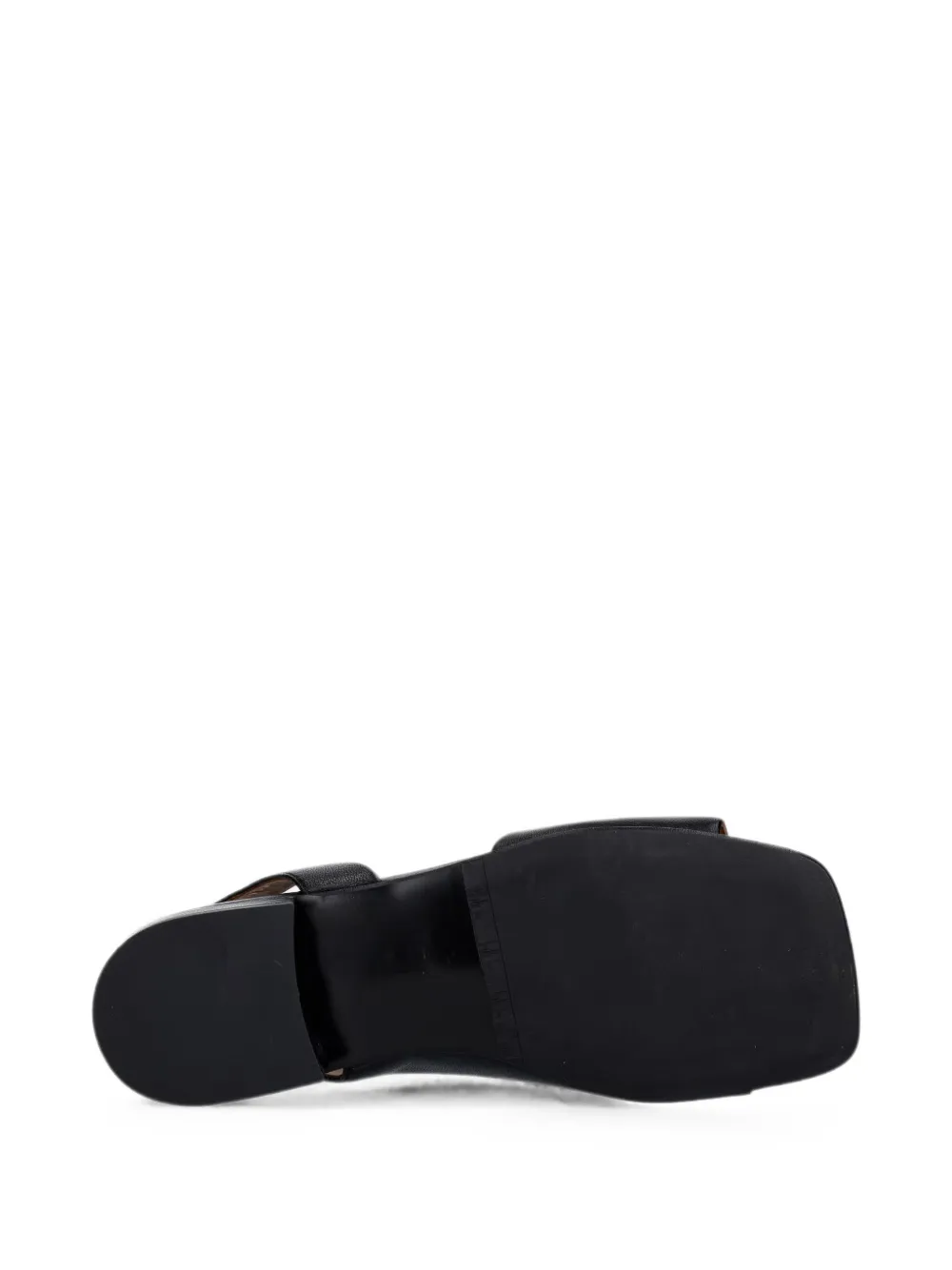 BILLI BI slingback square-toe leather sandals Zwart