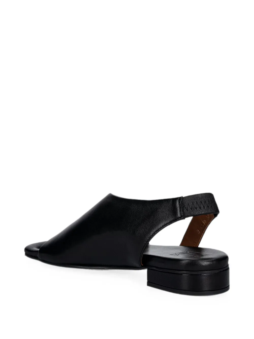 BILLI BI slingback square-toe leather sandals Zwart
