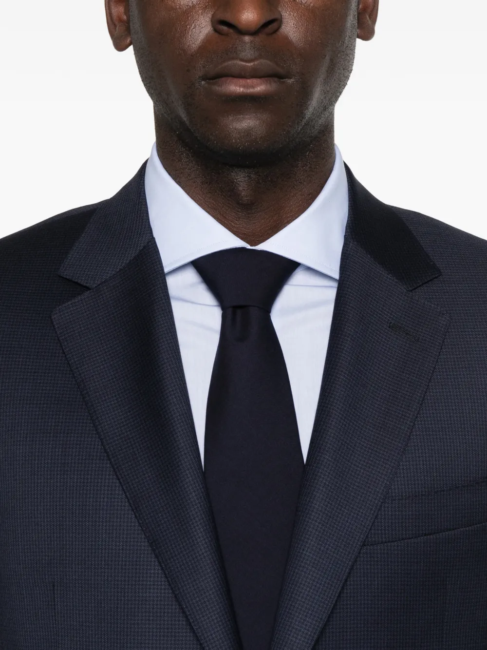 Canali Geruit pak met zak Blauw