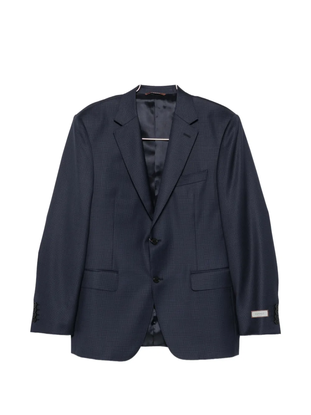 Canali pocket micro-check suit - Blu