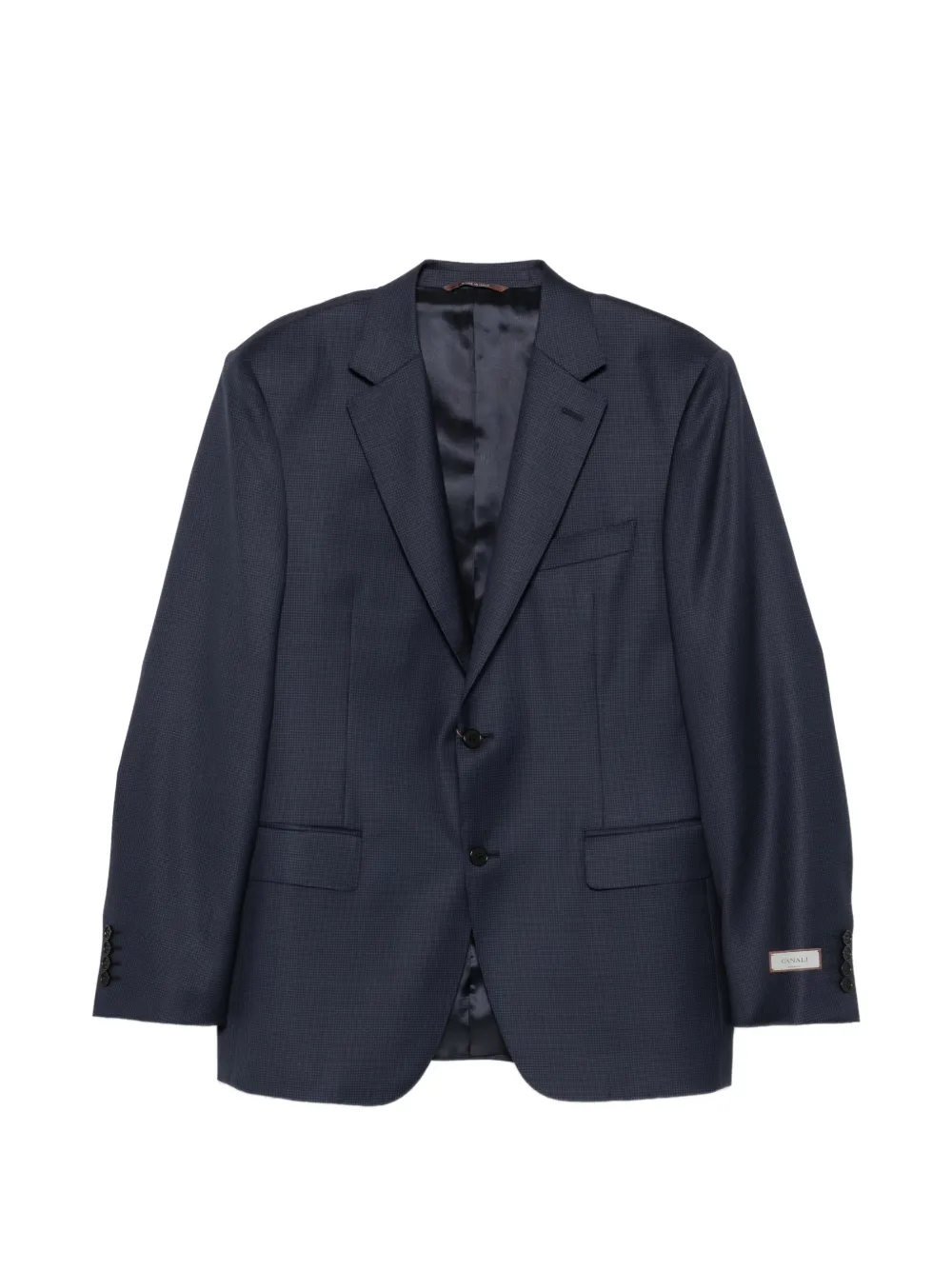 Canali pocket micro-check suit - Blu