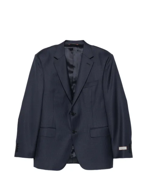Canali pocket micro-check suit