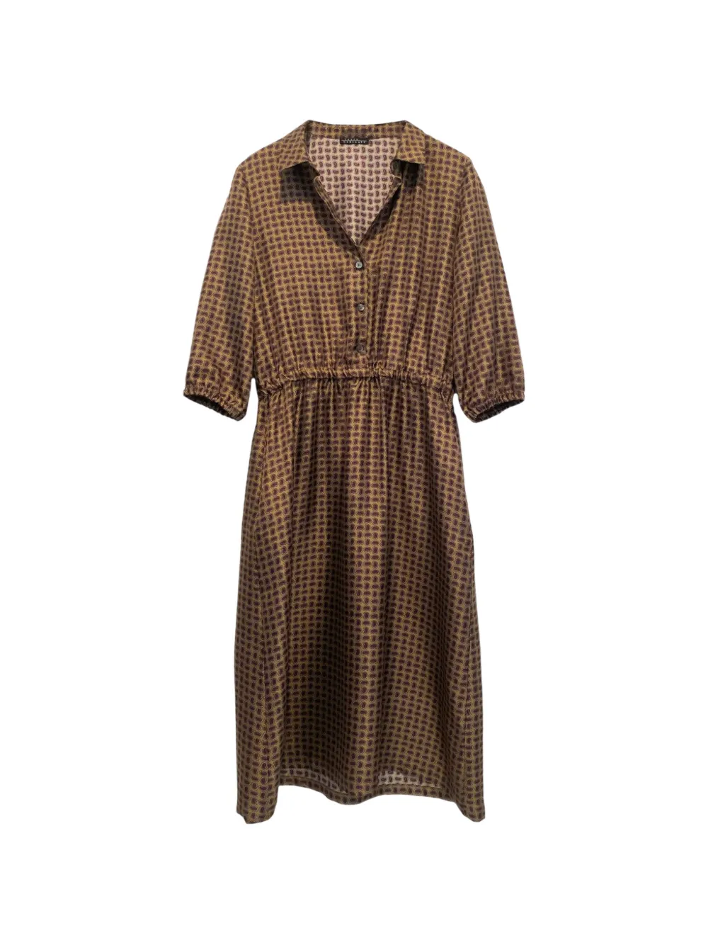 Laura Urbinati paisley-print elasticated-waist dress - Marrone