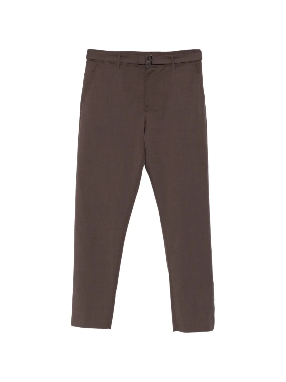 Canali Impeccabile belted wool trousers - Marrone