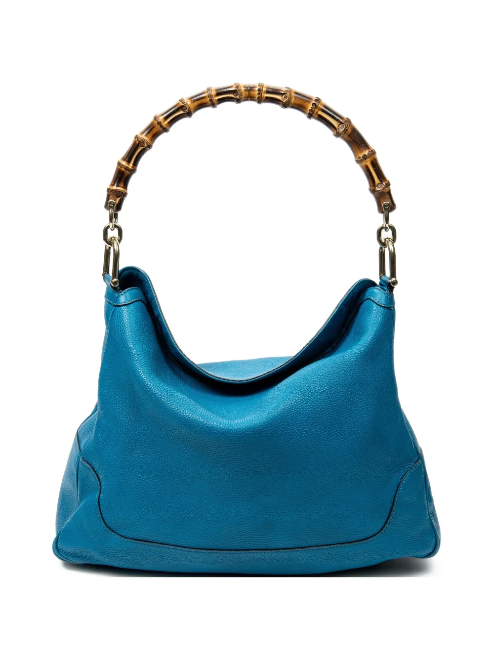 Gucci Pre-Owned Borsa in pelle con manico in bambù - Blu
