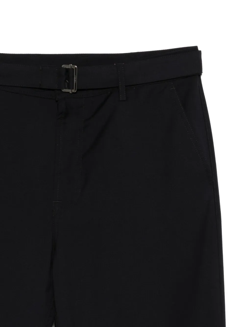 Canali Impeccabile wollen broek met ceintuur Blauw