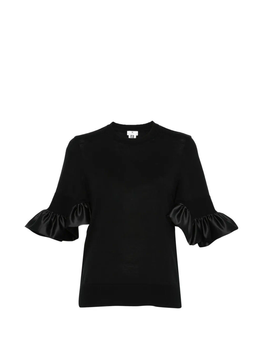 Noir Kei Ninomiya ruffled-sleeve sweater - Nero