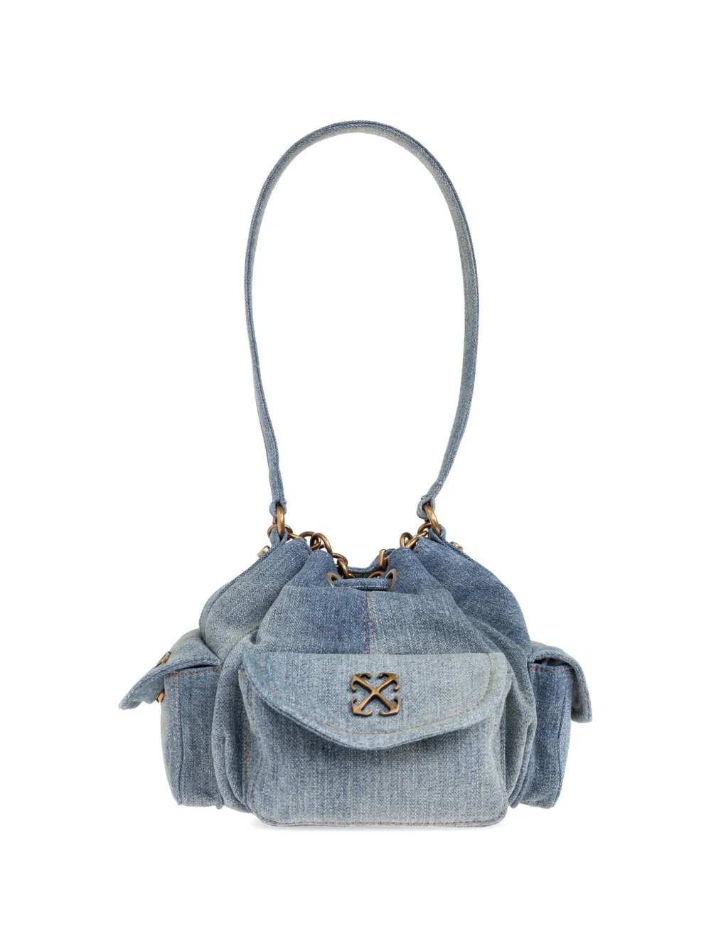 Off-White Dumbo.B bucket-tas met logoplakkaat Blauw