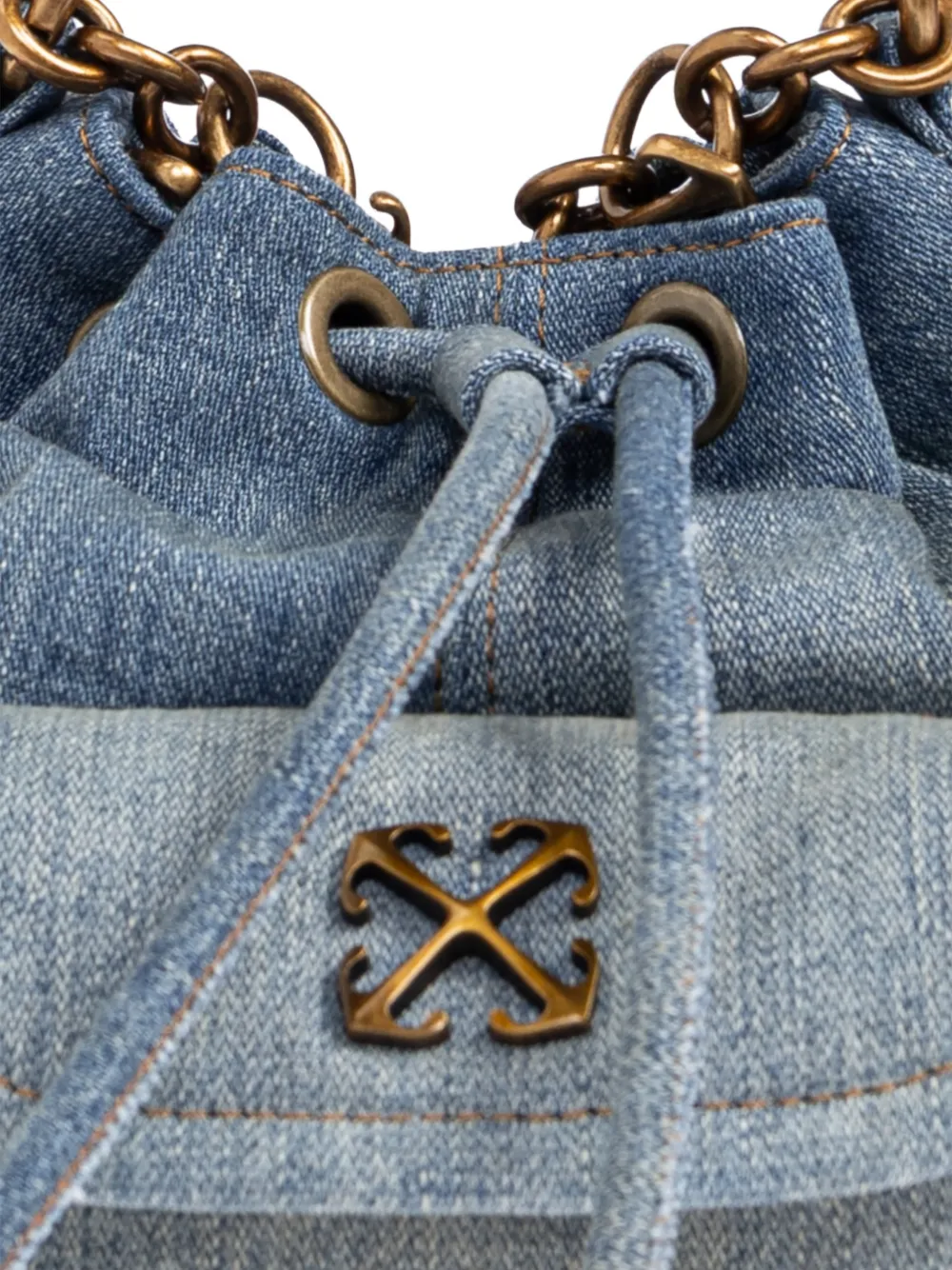 Off-White Dumbo.B bucket-tas met logoplakkaat Blauw