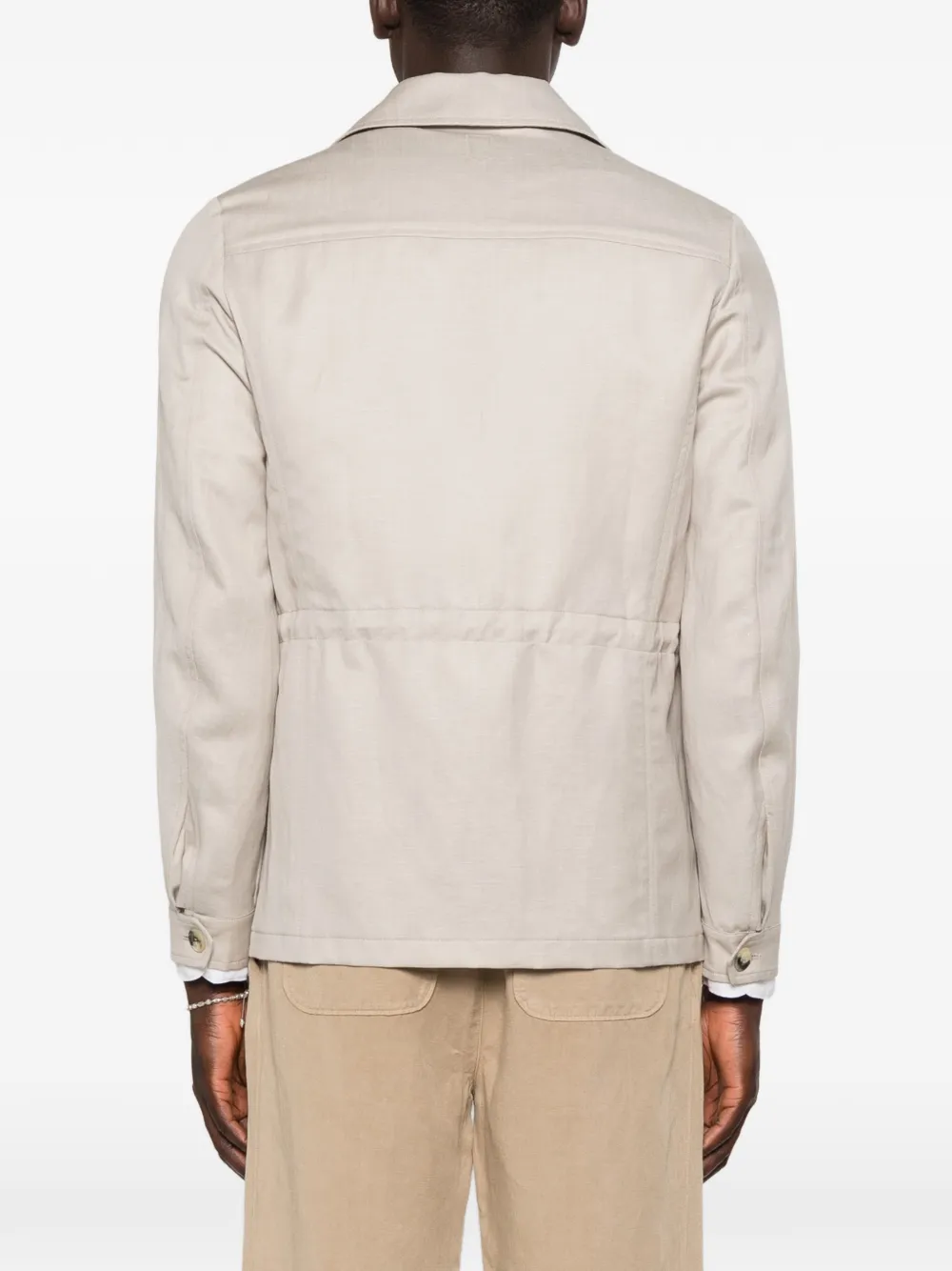 Canali Button-up jack Beige