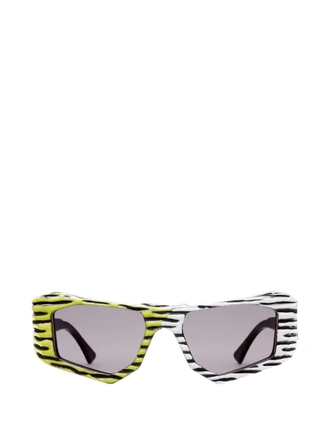Kuboraum Mark F6 geometric-frame textured sunglasses