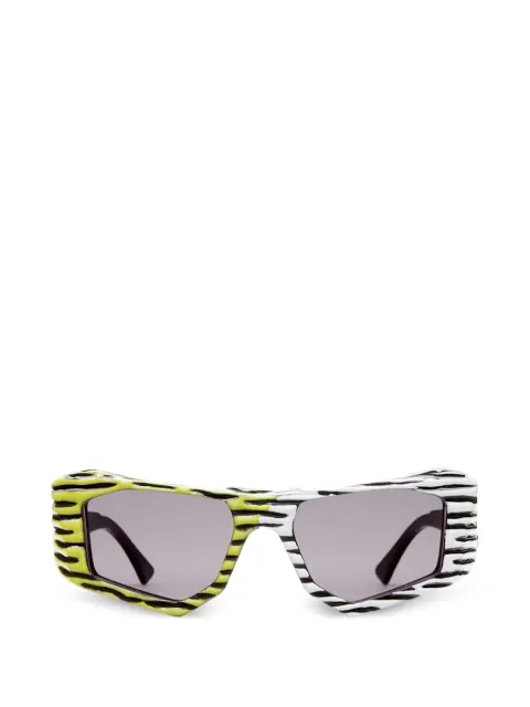 Kuboraum Mark F6 geometric-frame textured sunglasses