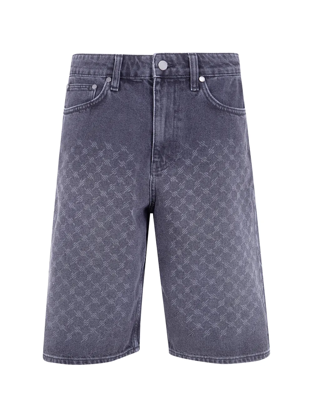 Daily Paper monogram-pattern denim shorts - Schwarz