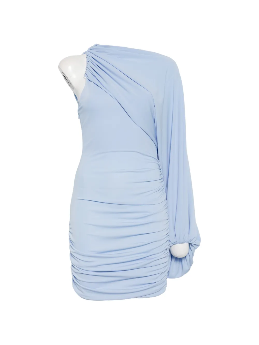 THE ANDAMANE one-shoulder ruched mini dress - Blu