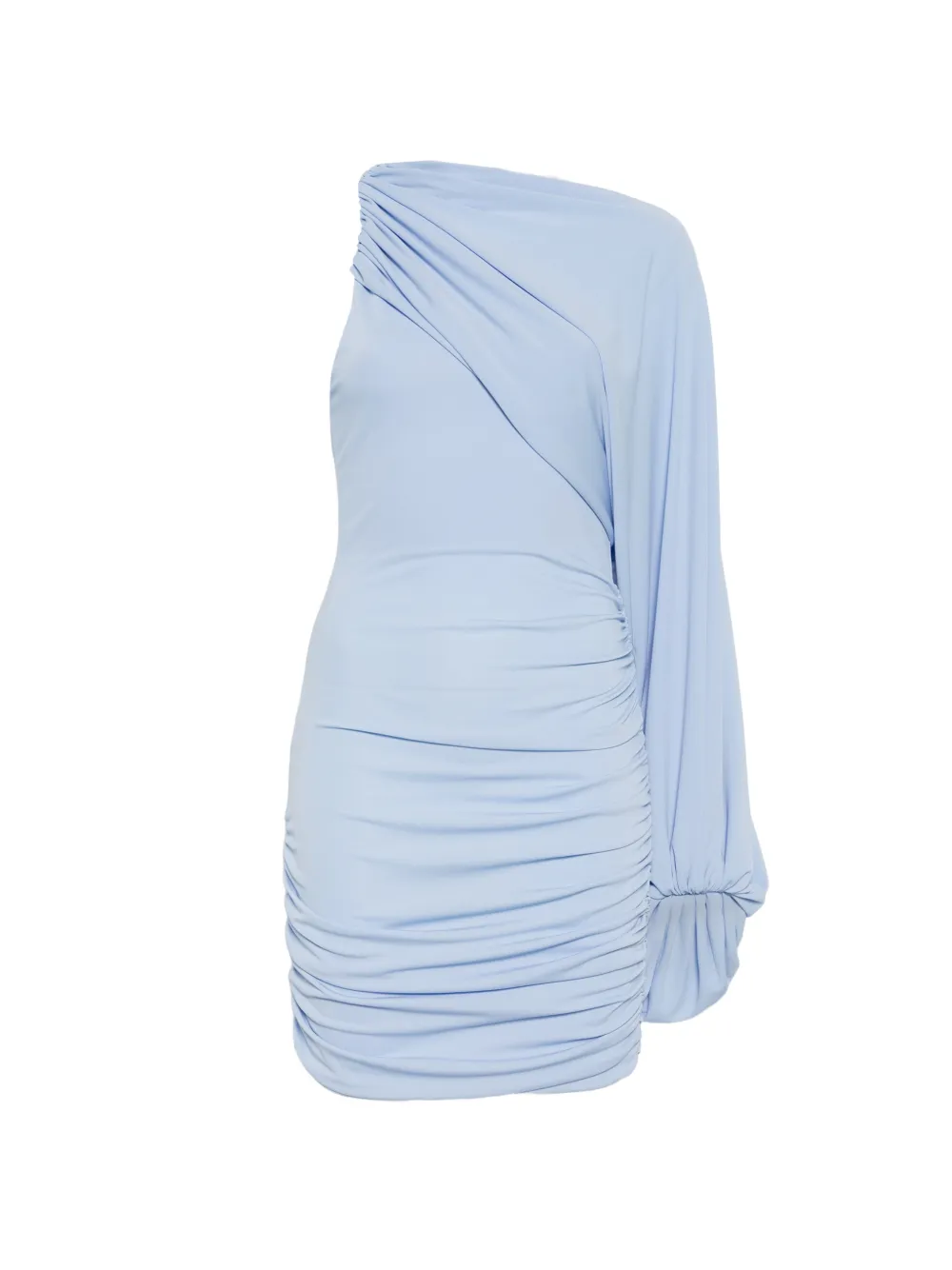 THE ANDAMANE one-shoulder ruched mini dress - Blu