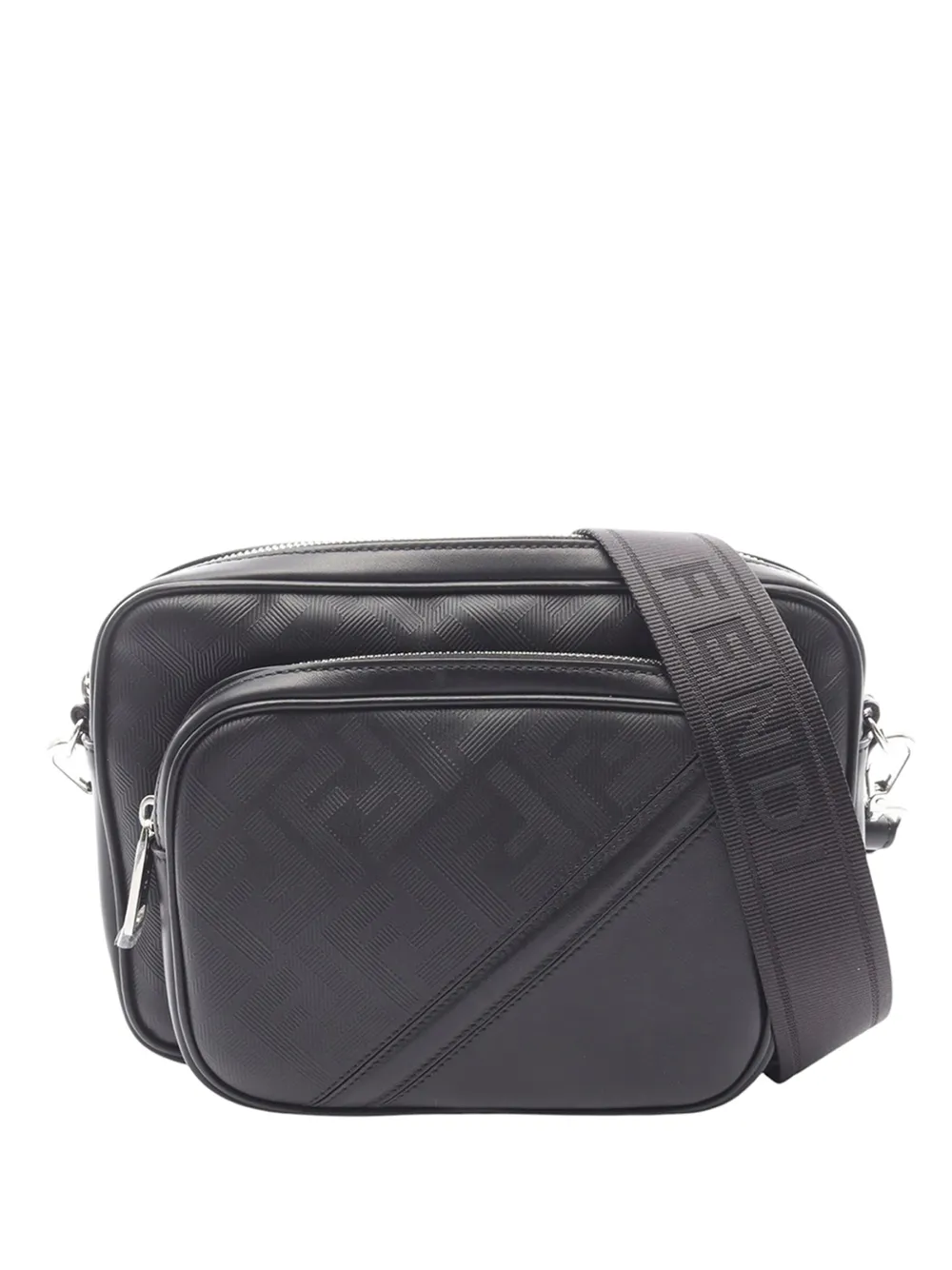 Fendi Pre-Owned 2010-2026 FF Shadow Diagonal Duo Camera Bag crossbody bag - Nero