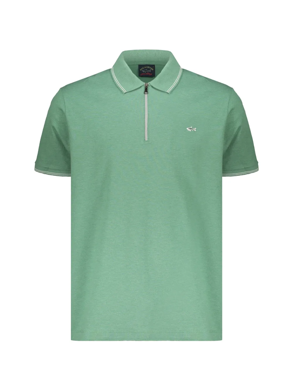 Paul & Shark raised-collar short-sleeve polo shirt - Verde