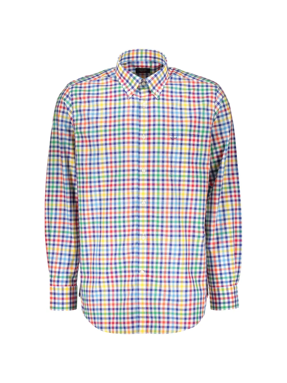 Paul & Shark checkered long-sleeve shirt - Bianco