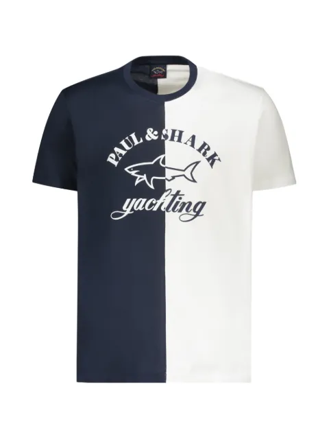 Paul & Shark logo-print colourblock T-shirt