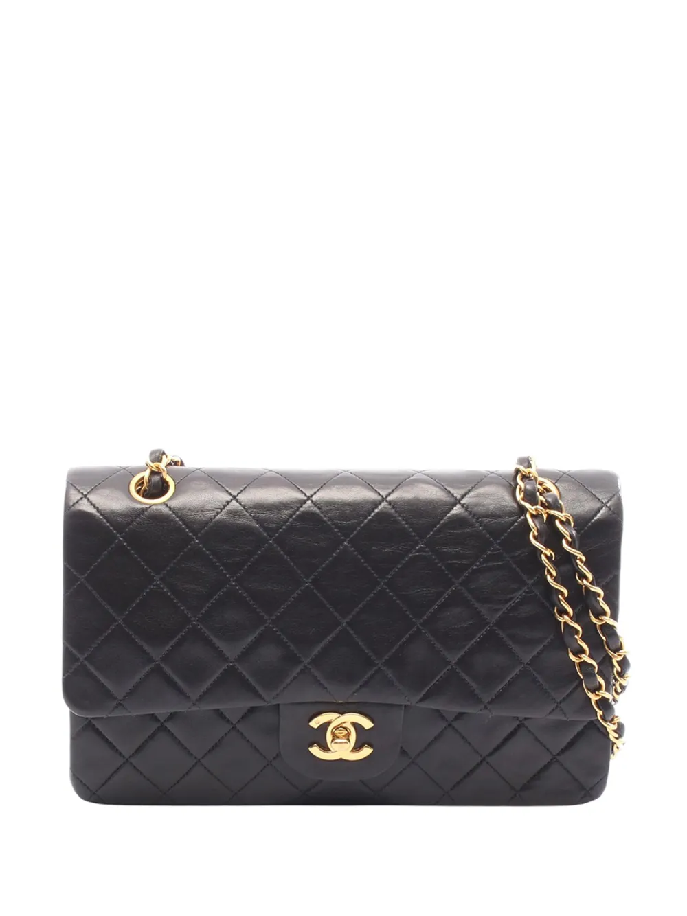 CHANEL Pre-Owned 1994-1996 Medium Classic Lambskin Double Flap shoulder bag - Nero