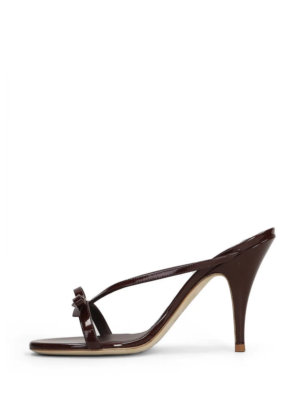 3juin Natalia bow-detail patent-finish sandals Rood