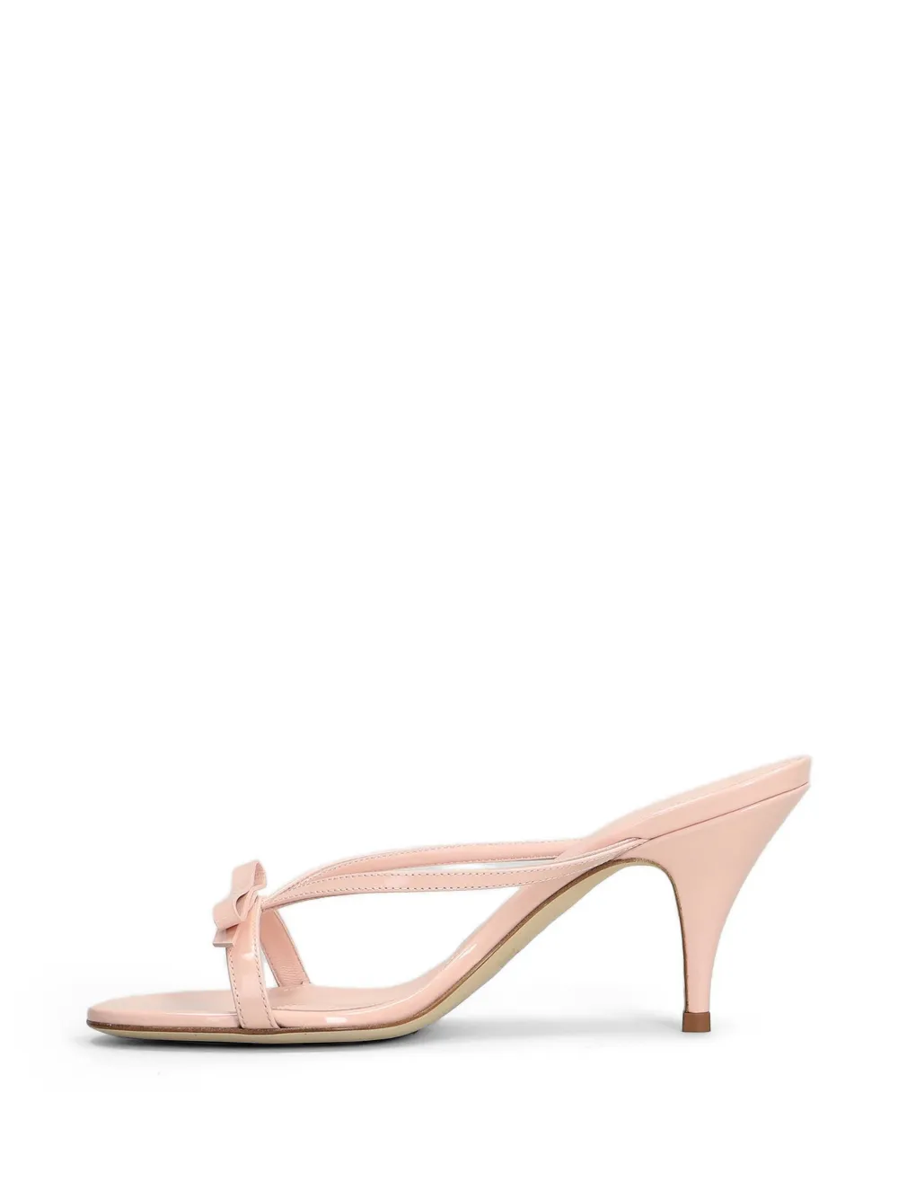 3juin Linda bow-detail patent-leather sandals Roze