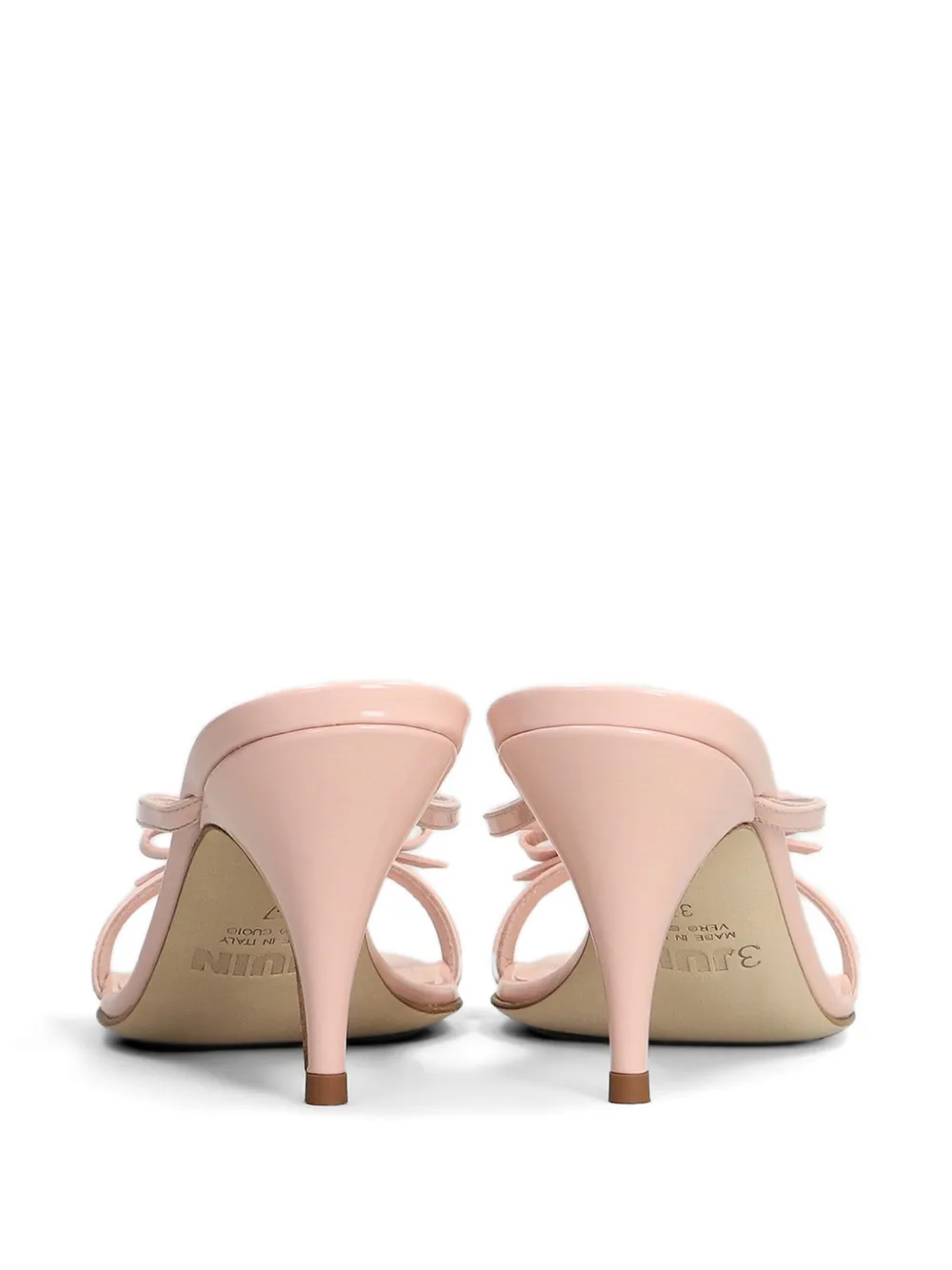 3juin Linda bow-detail patent-leather sandals Roze