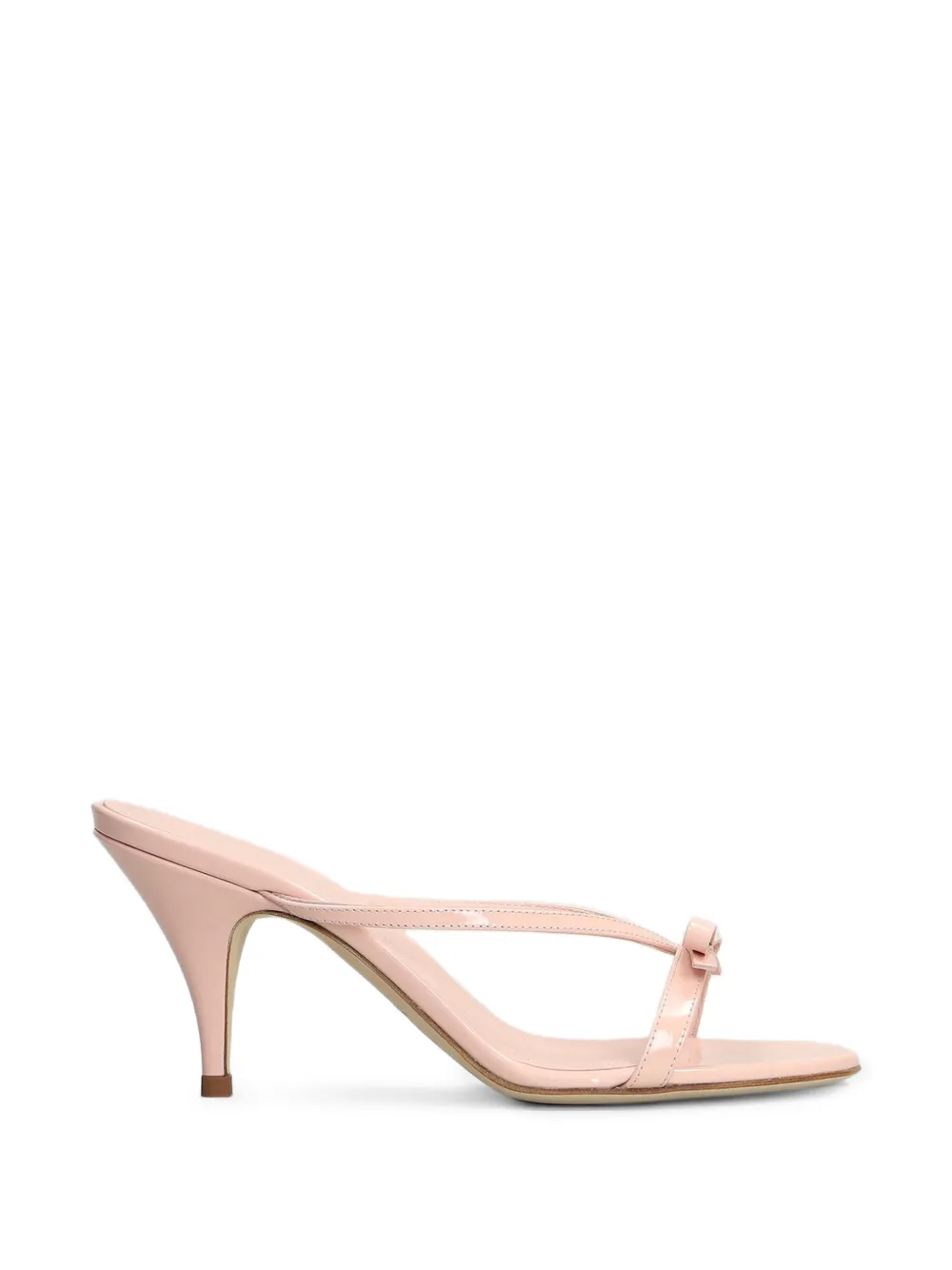 3juin Linda bow-detail patent-leather sandals Roze