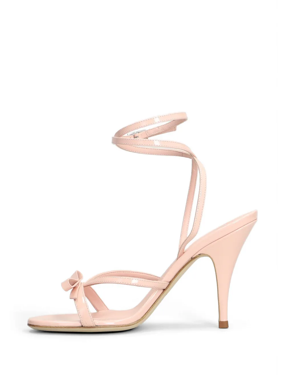 3juin Megan Charme bow-detail wrap-around sandals Roze