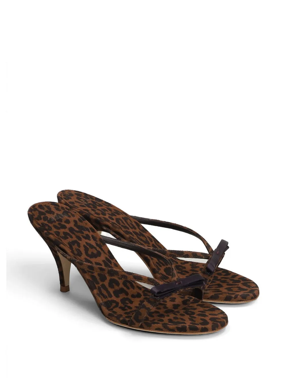 3juin Linda leopard-print bow-detail sandals Bruin