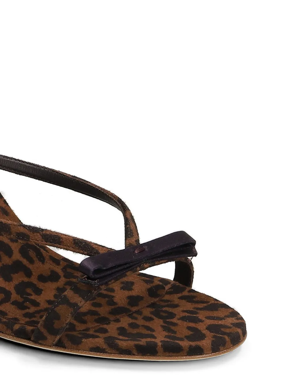 3juin Linda leopard-print bow-detail sandals Bruin