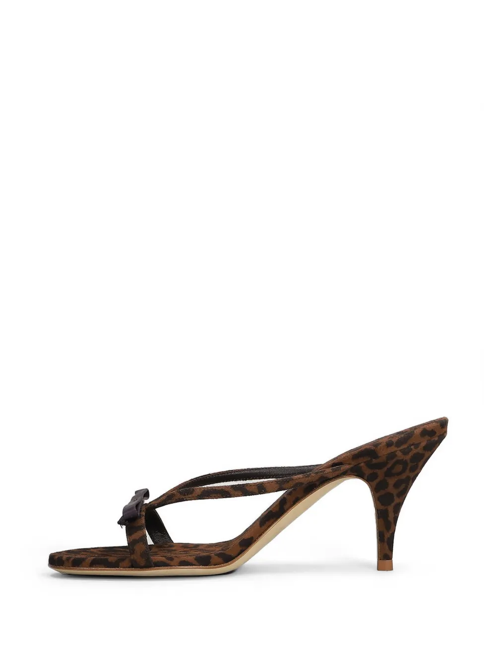 3juin Linda leopard-print bow-detail sandals Bruin