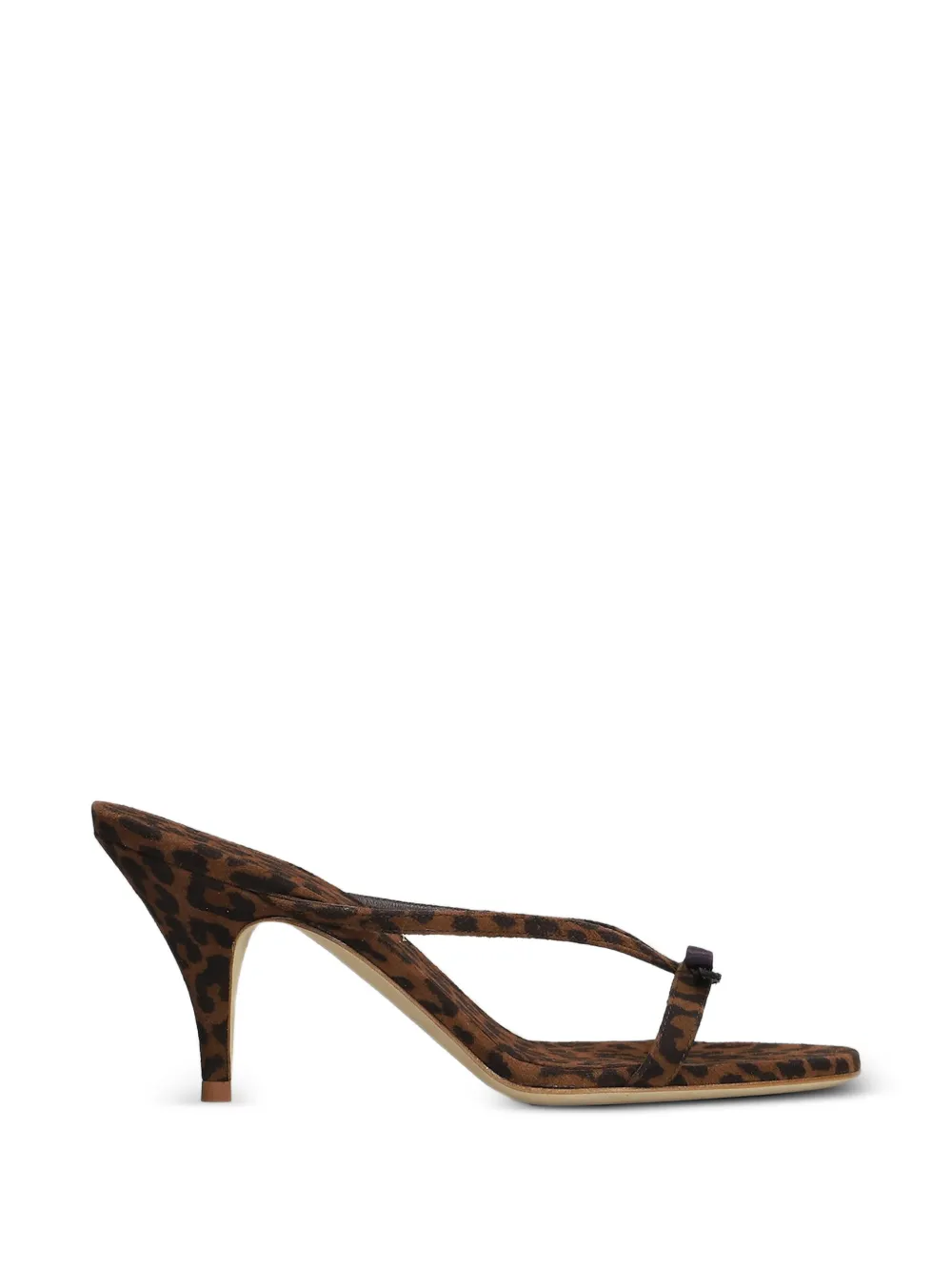 3juin Linda leopard-print bow-detail sandals Bruin