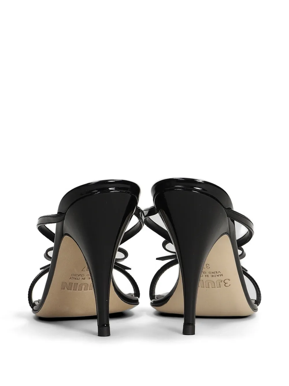 3juin Natalia bow-detail crossover-strap sandals Zwart
