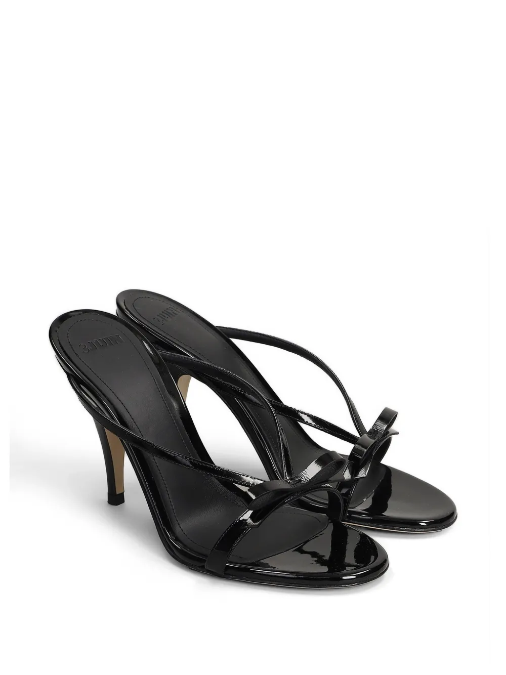 3juin Natalia bow-detail crossover-strap sandals Zwart