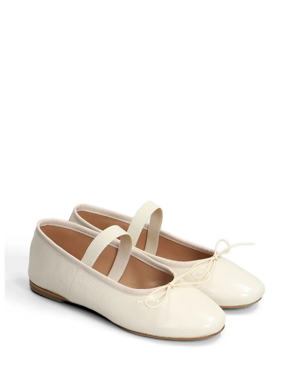 anniel Ballerina's met elastische band en strikdetail Beige